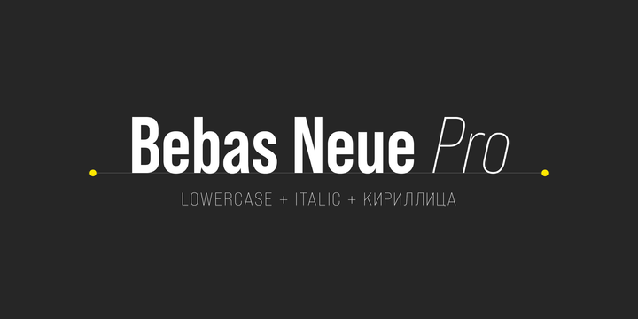 Пример шрифта Bebas Neue Pro Regular