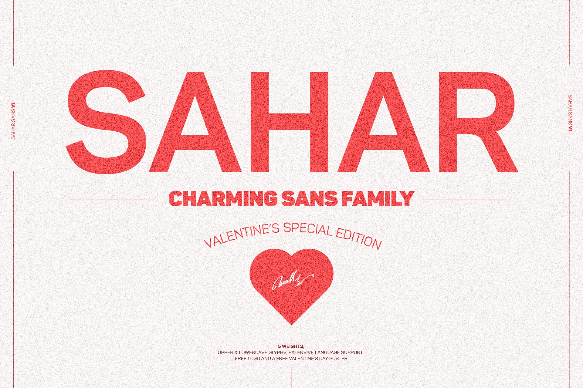 Пример шрифта Sahar