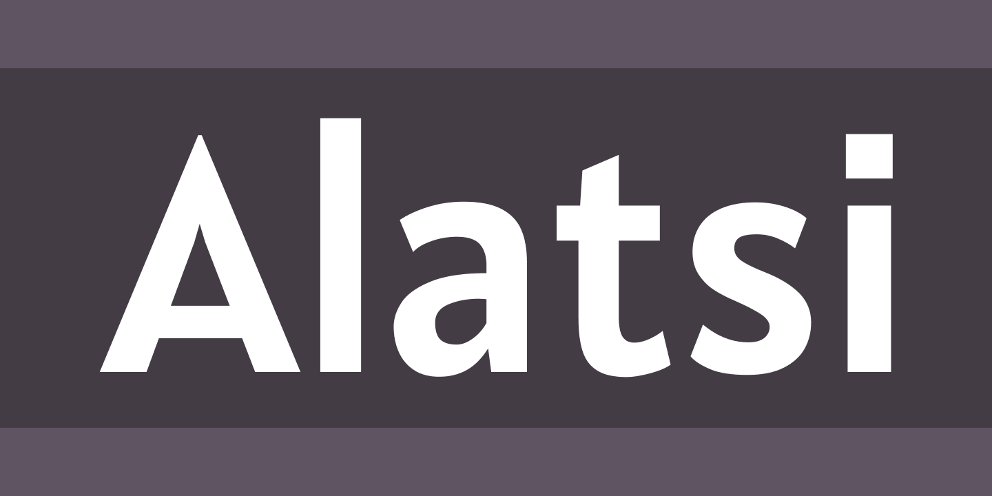 Пример шрифта Alatsi