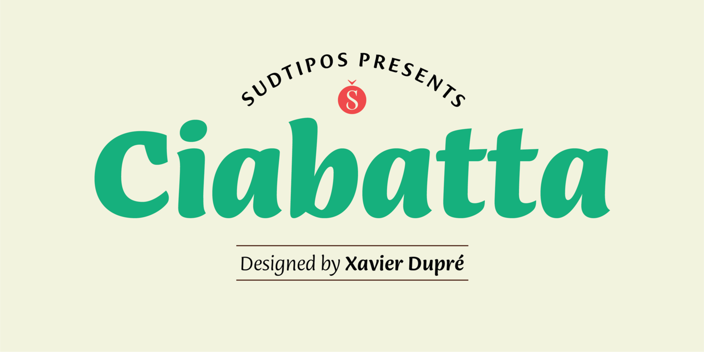 Пример шрифта Ciabatta
