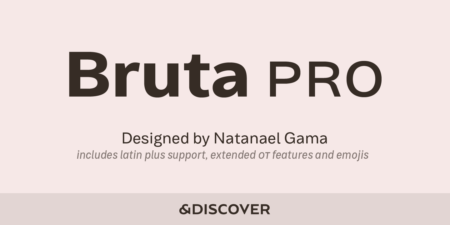 Пример шрифта Bruta Pro Extended