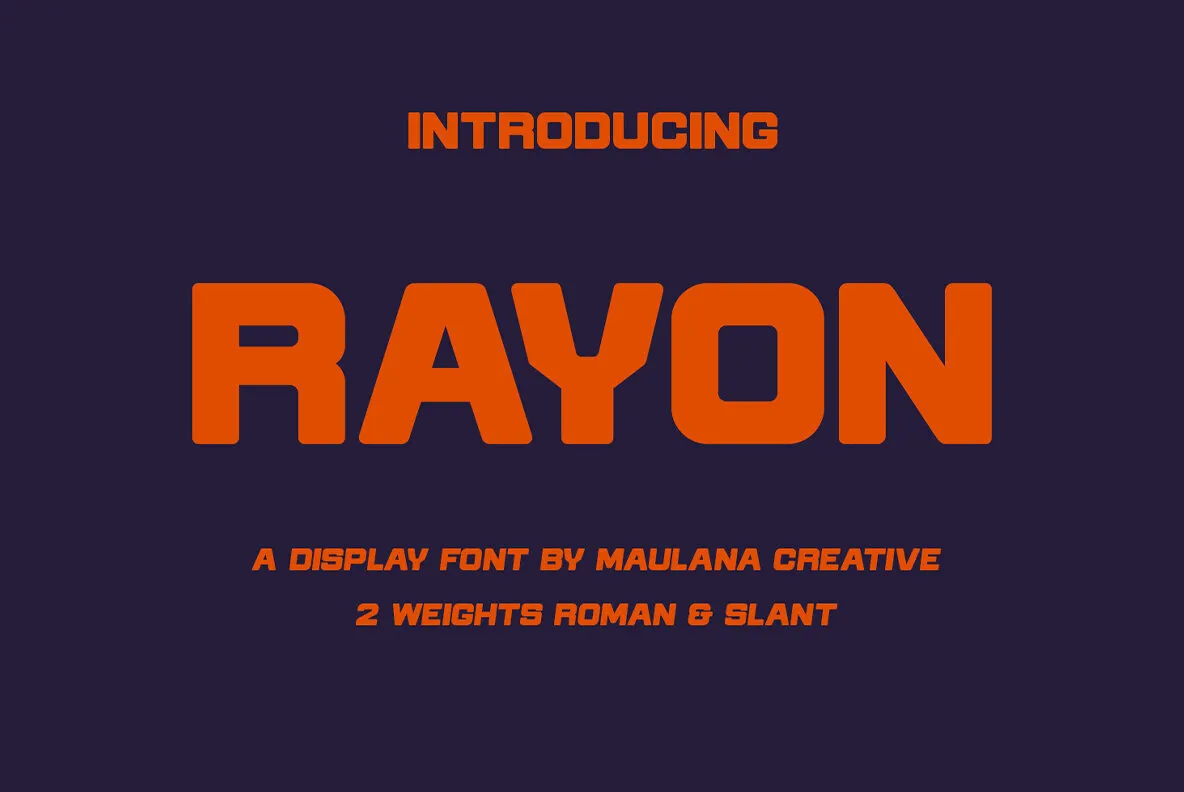 Пример шрифта Rayon