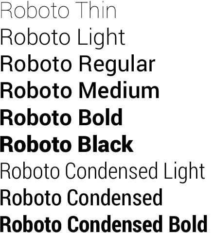 Пример шрифта Roboto Light Italic