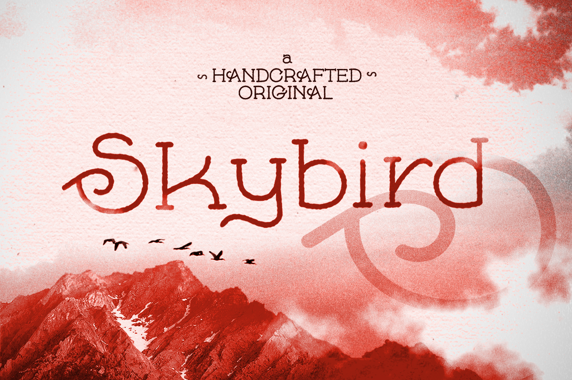 Пример шрифта Skybird