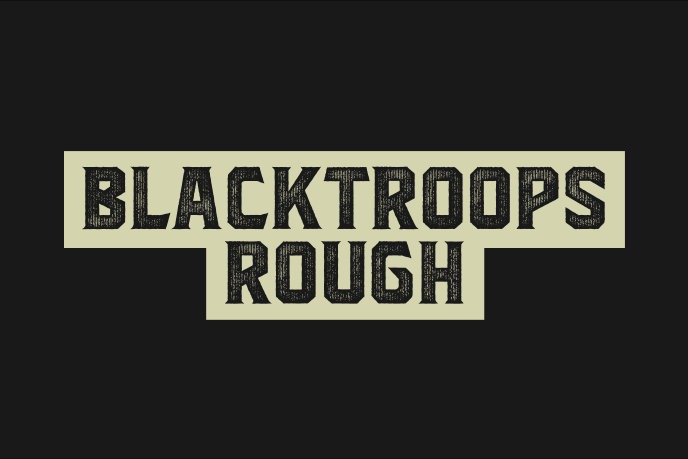 Пример шрифта Blacktroops Inline
