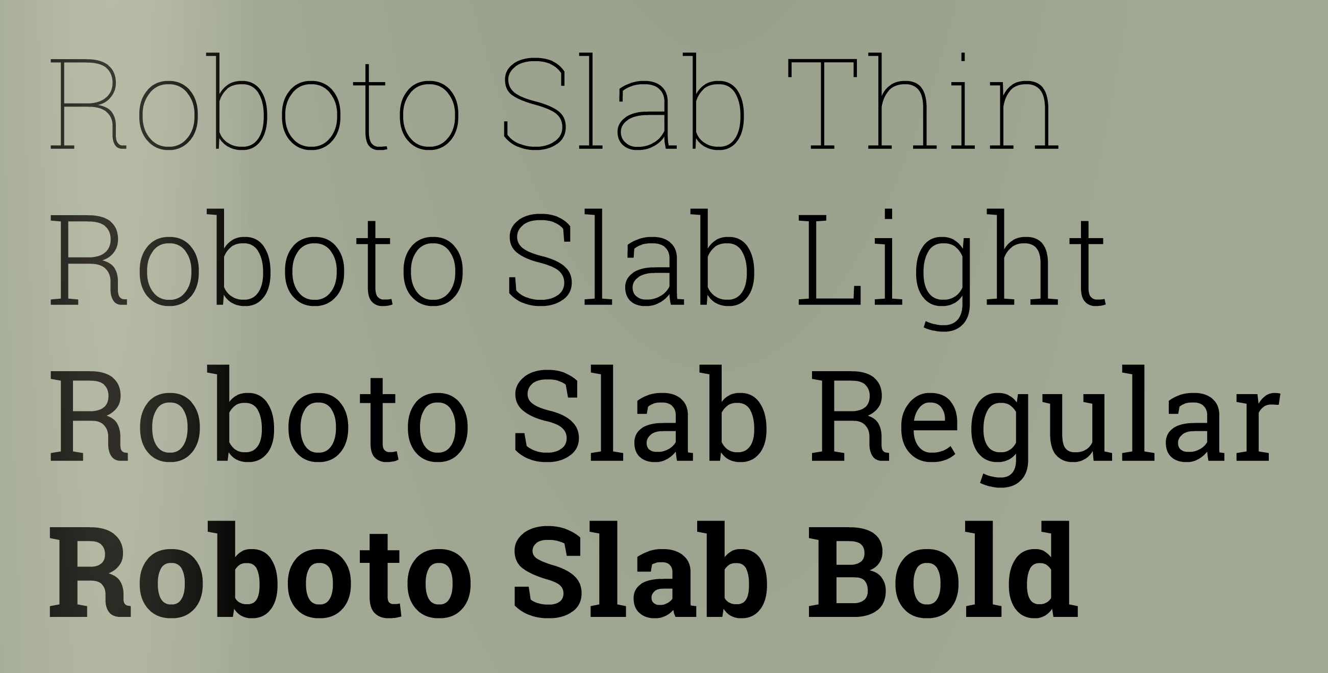 Пример шрифта Roboto Slab Bold