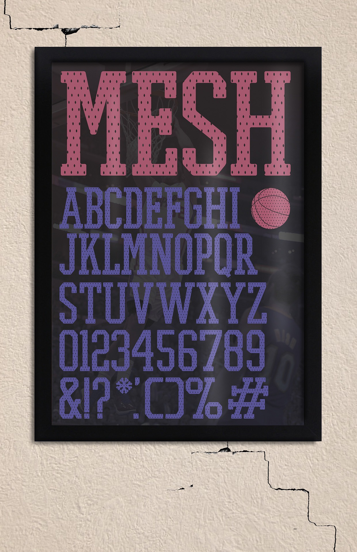 Пример шрифта Promesh Mesh Regular