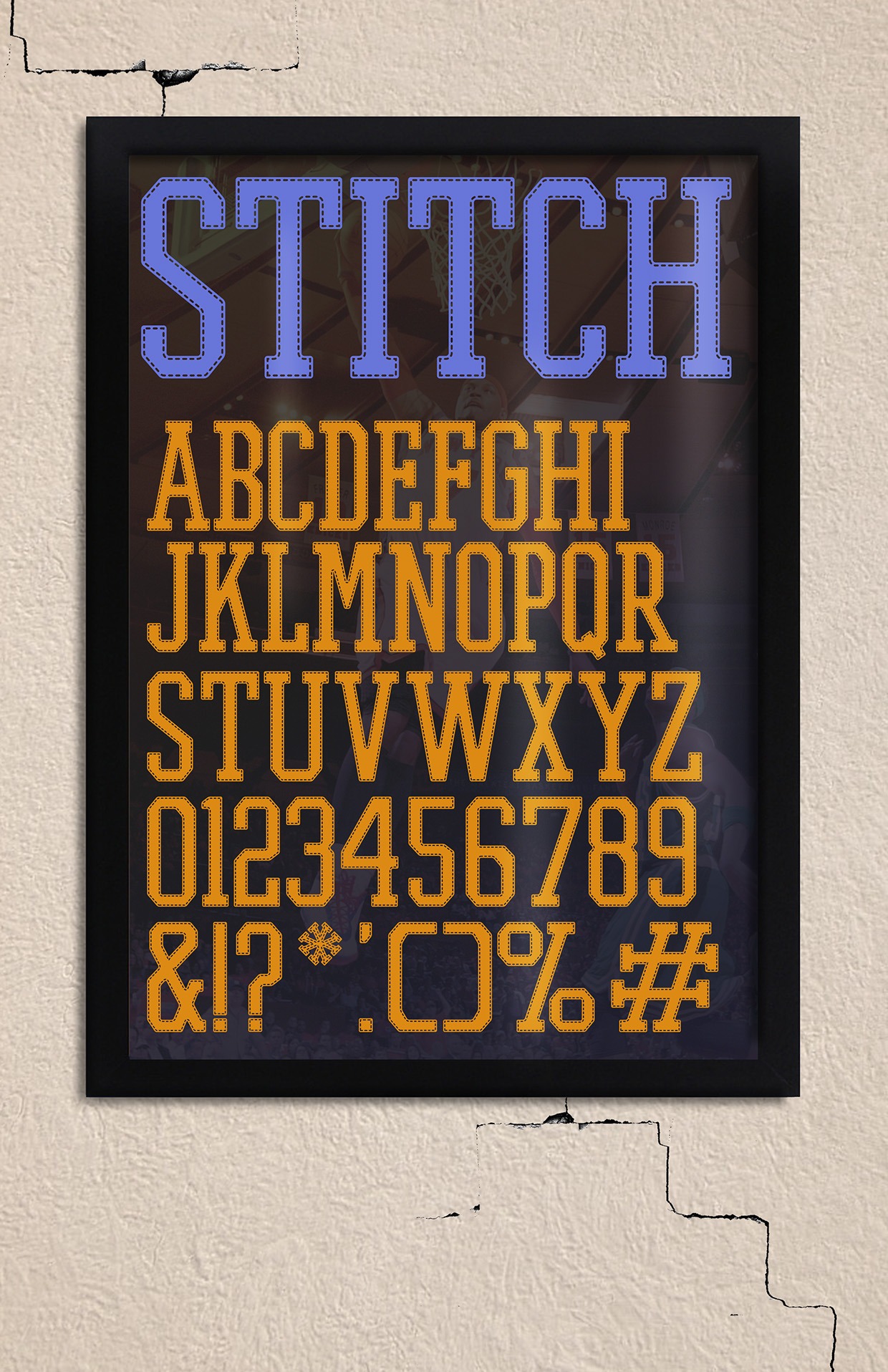 Пример шрифта Promesh Stitch Regular