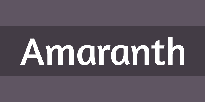 Пример шрифта Amaranth