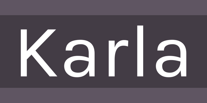 Пример шрифта Karla