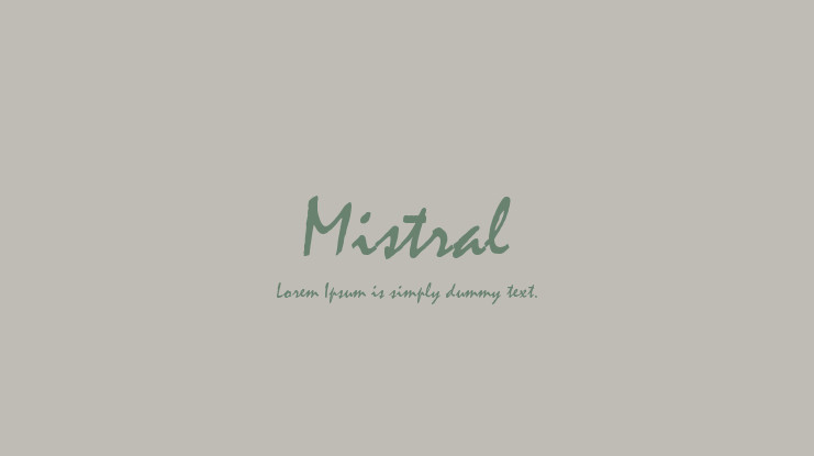 Пример шрифта Mistral