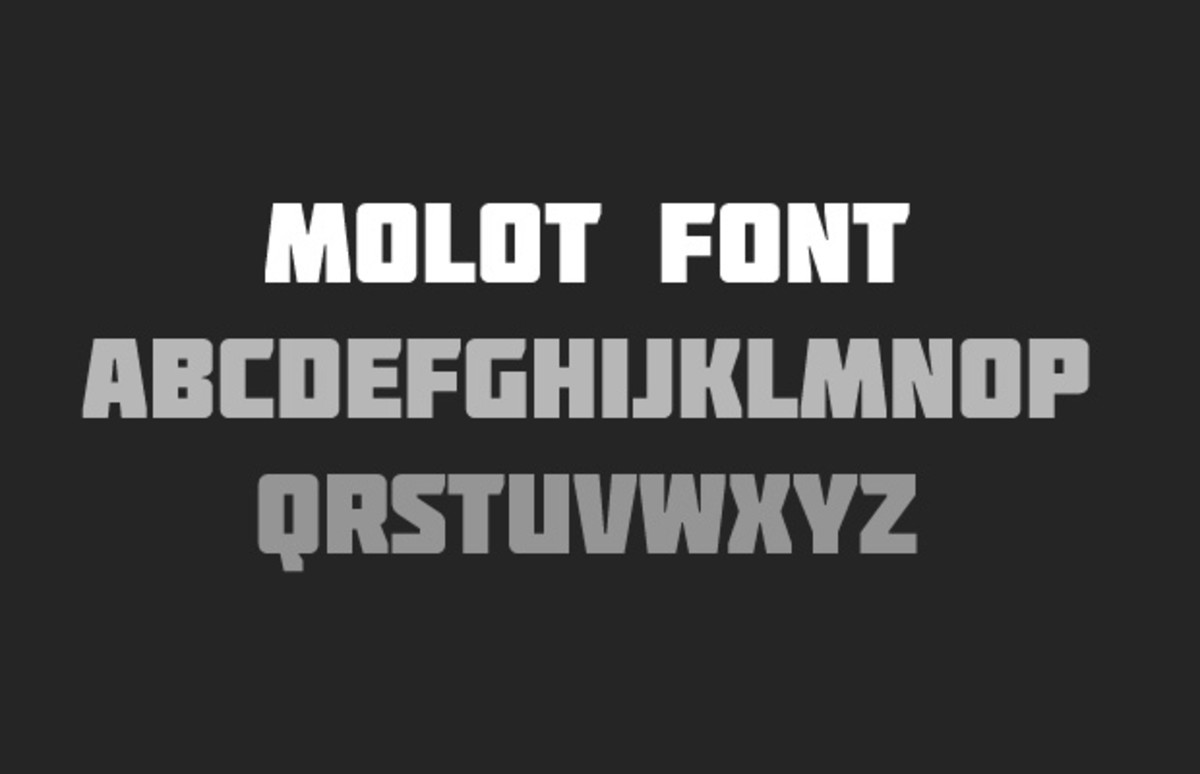 Пример шрифта Molot Bold