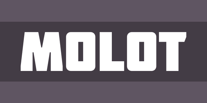 Пример шрифта Molot