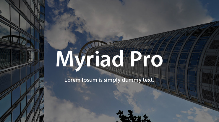 Пример шрифта Myriad Pro SemiExtended