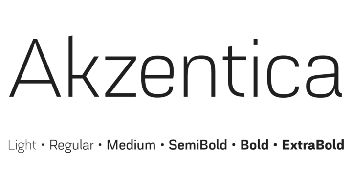 Пример шрифта Akzentica 4F