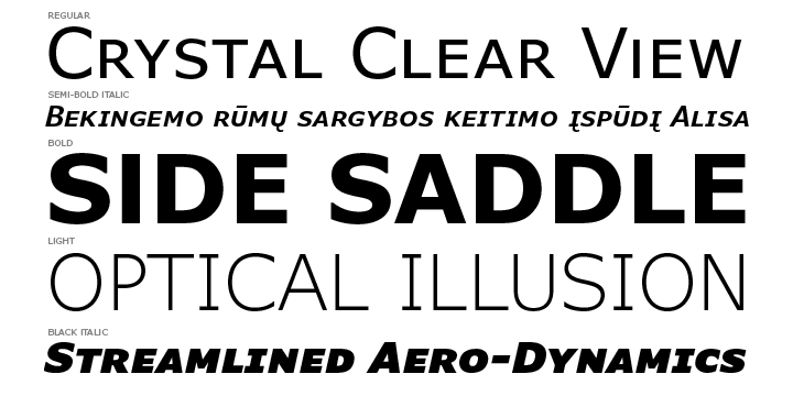 Пример шрифта Verdana Pro Condensed Light