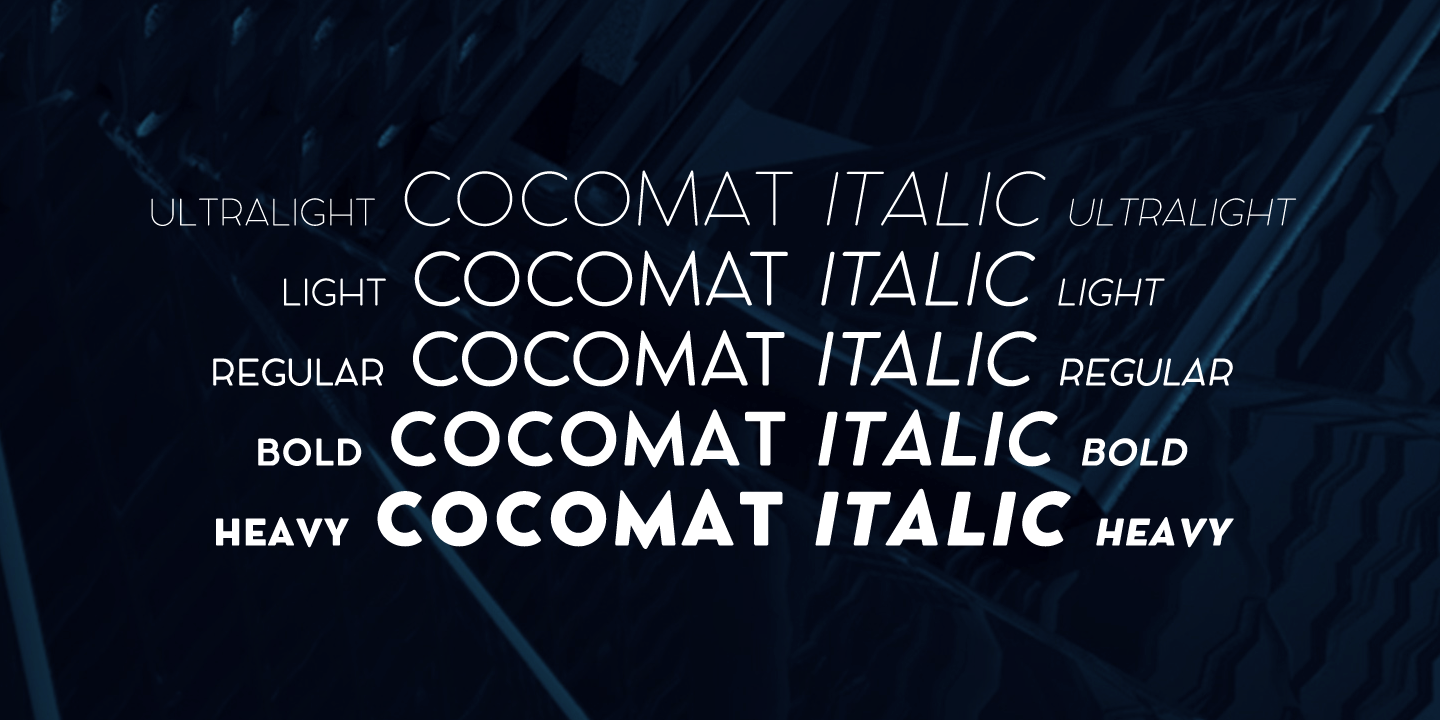 Пример шрифта Cocomat Bold Italic