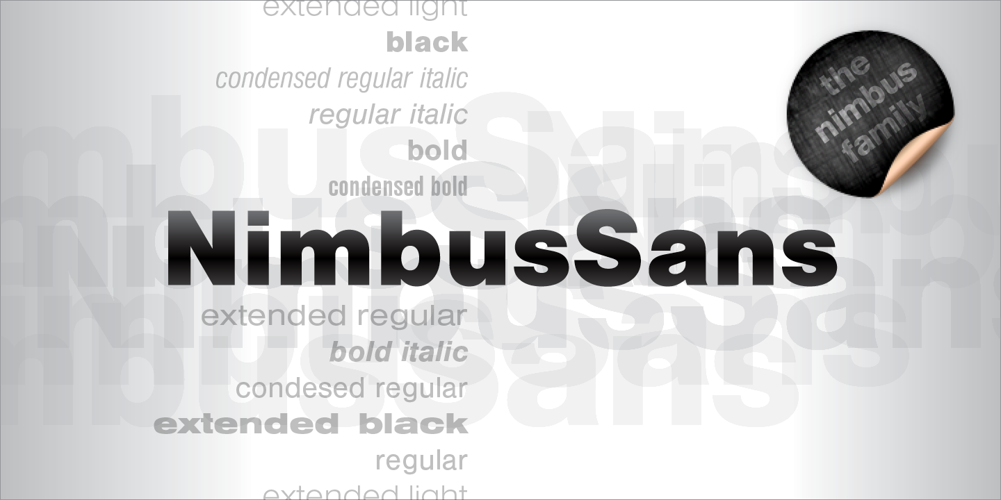 Пример шрифта Nimbus Sans Regular