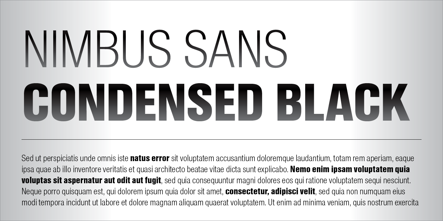 Пример шрифта Nimbus Sans Bold Italic