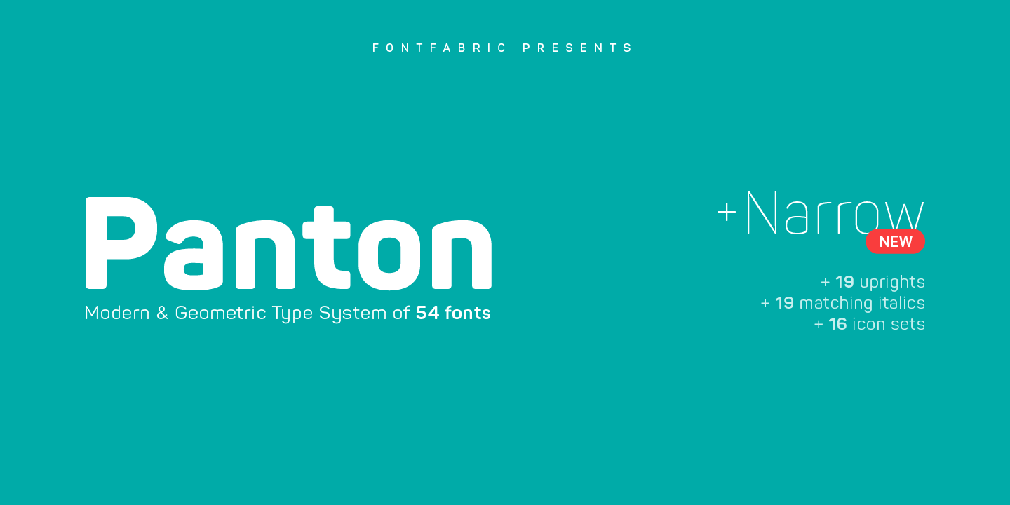 Пример шрифта Panton 