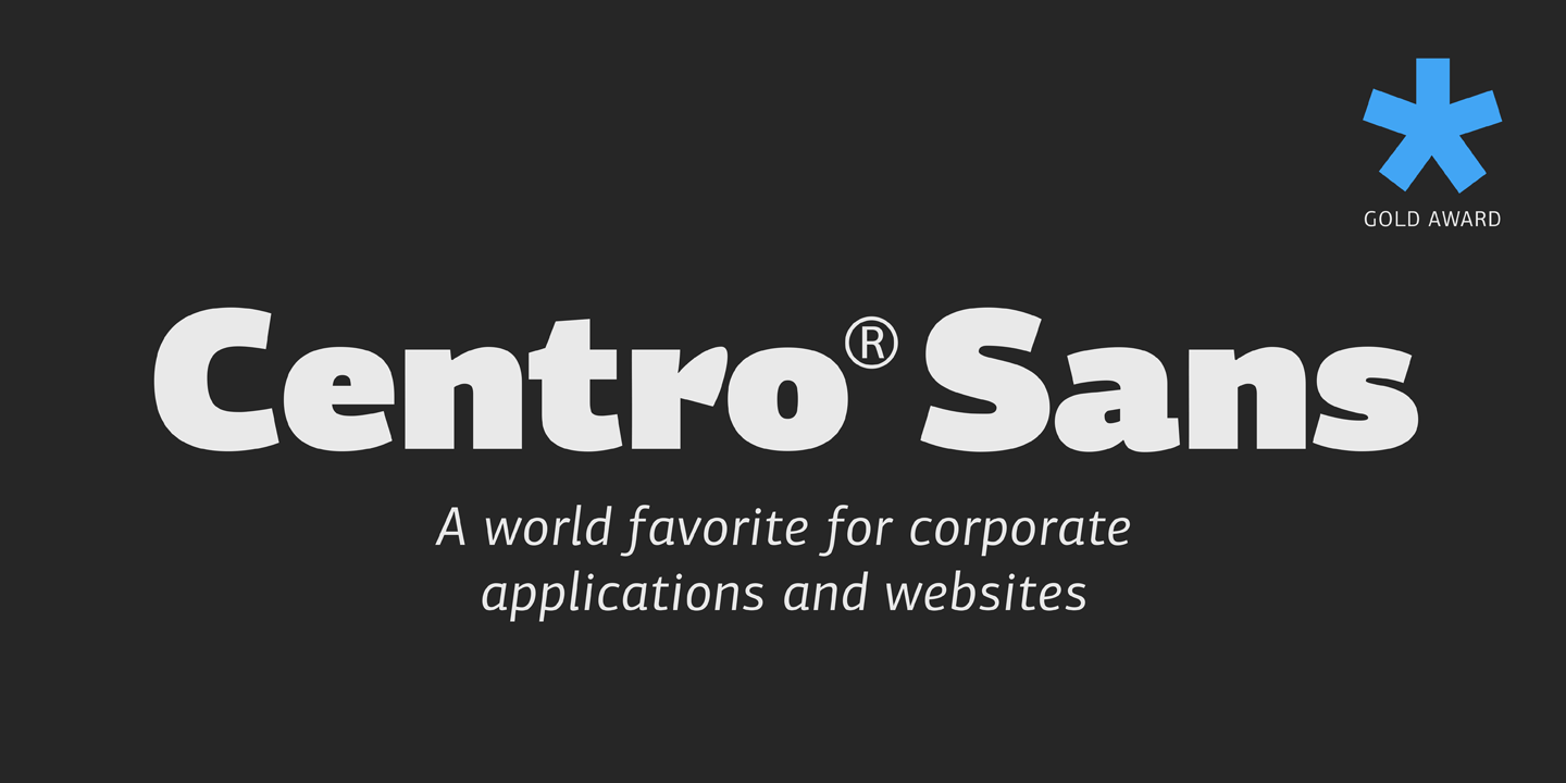 Пример шрифта PF Centro Sans Pro