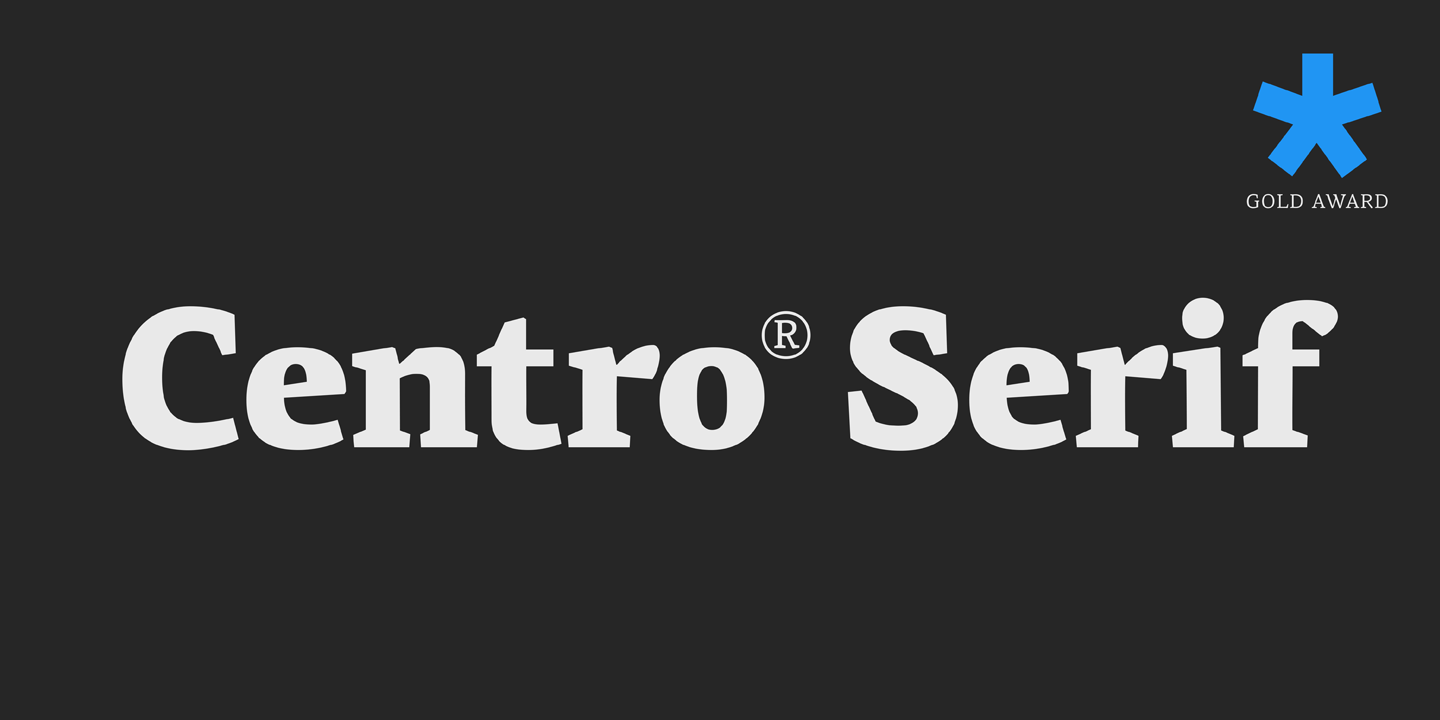 Пример шрифта PF Centro Serif Pro
