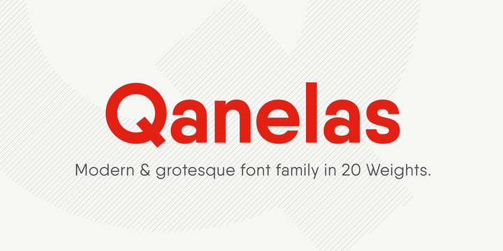 Пример шрифта Qanelas