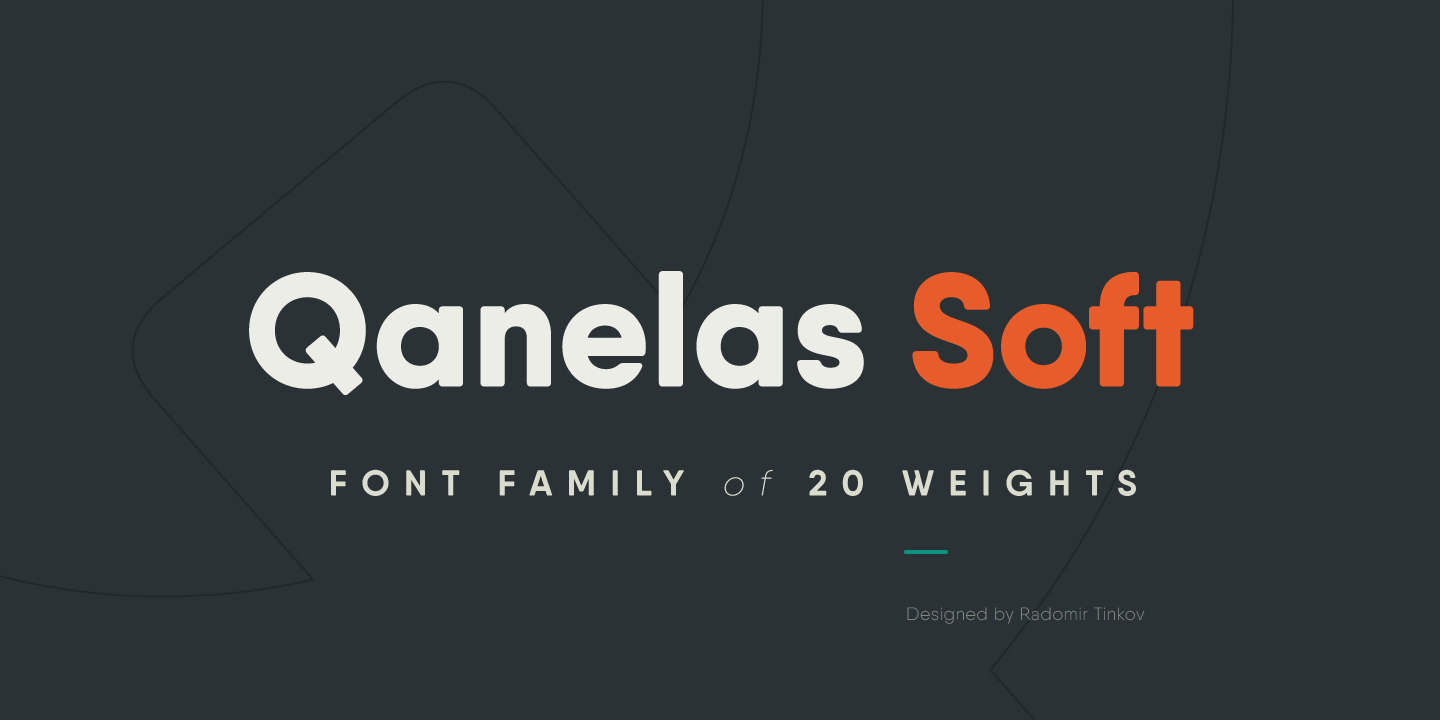 Пример шрифта Qanelas Soft