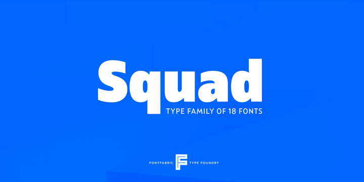 Пример шрифта Squad 
