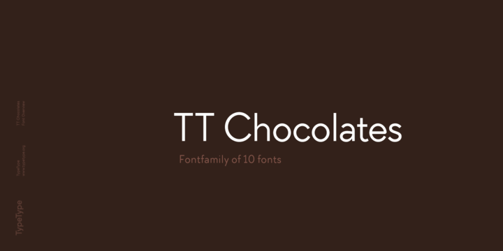 Пример шрифта TT Chocolates 