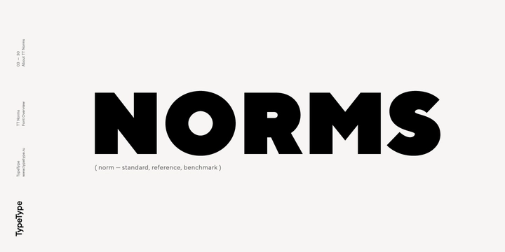 Пример шрифта TT Norms