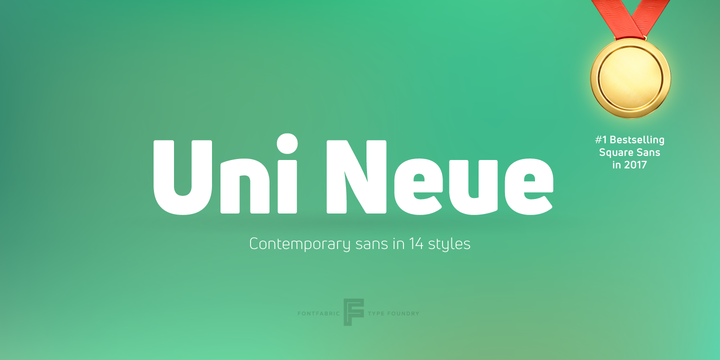 Пример шрифта Uni Neue