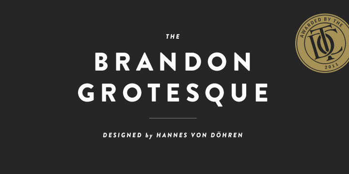 Пример шрифта Brandon Grotesque