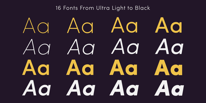 Пример шрифта Sofia Pro Light Italic