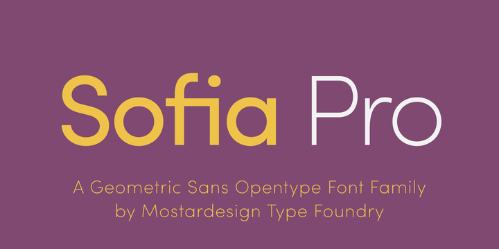 Пример шрифта Sofia Pro