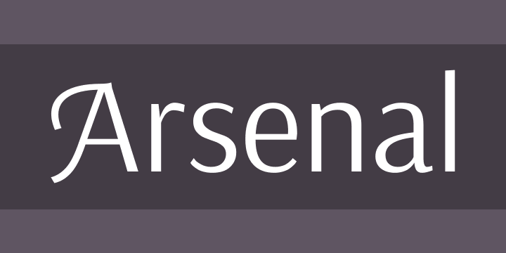 Пример шрифта Arsenal