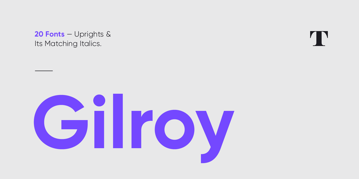Пример шрифта Gilroy