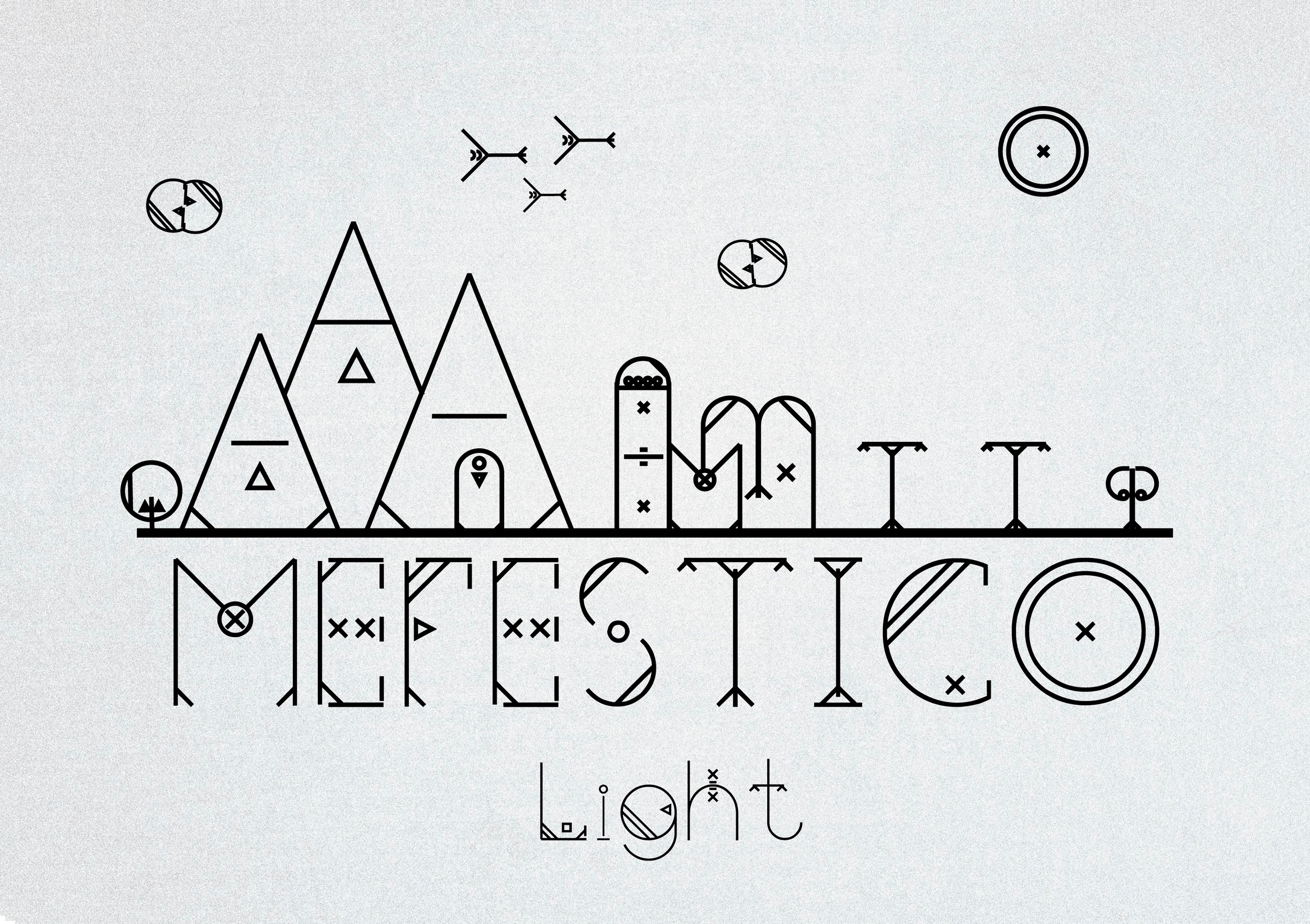 Пример шрифта Mefestico