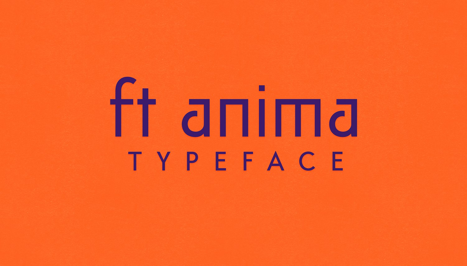 Пример шрифта Ft Anima