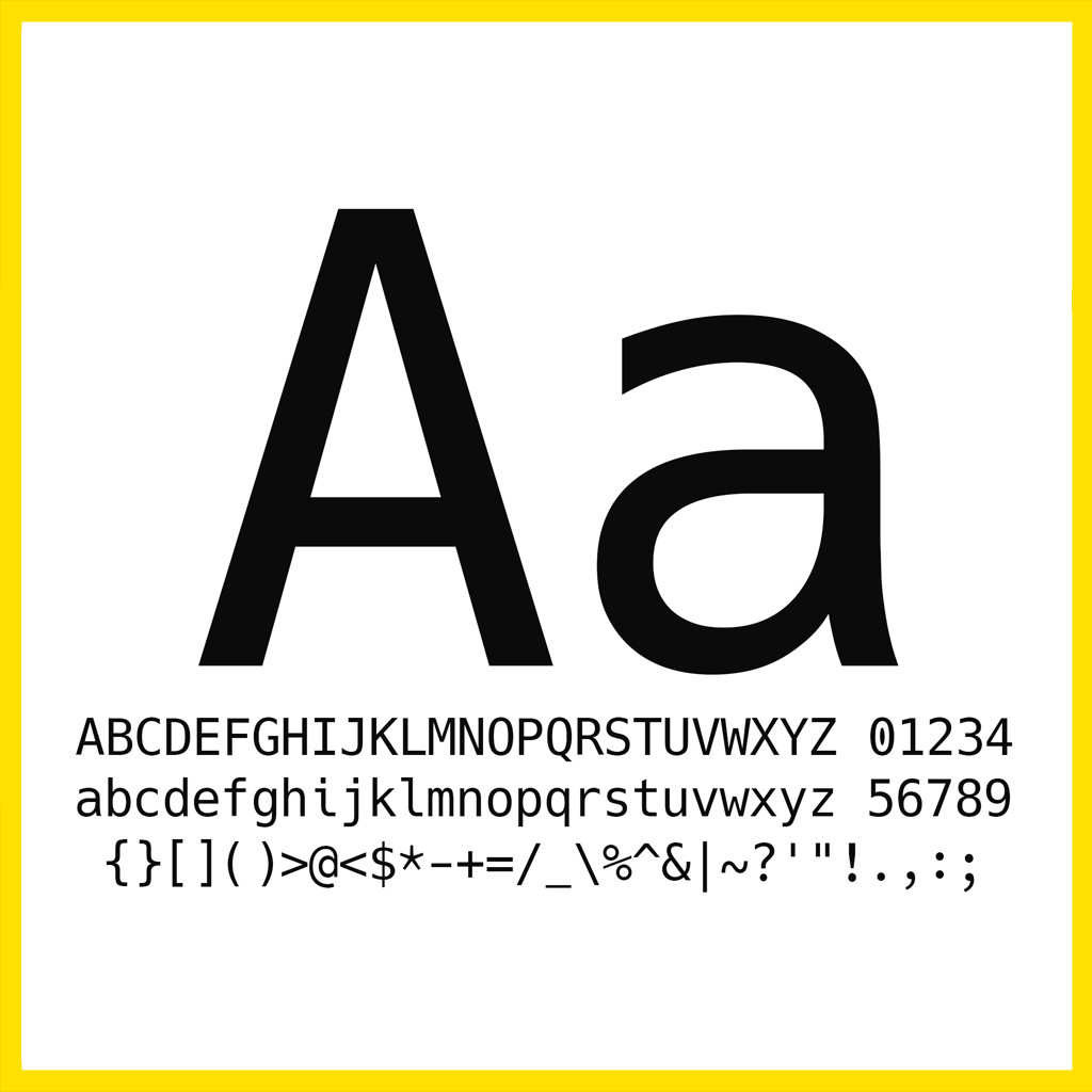 Пример шрифта Hack Italic