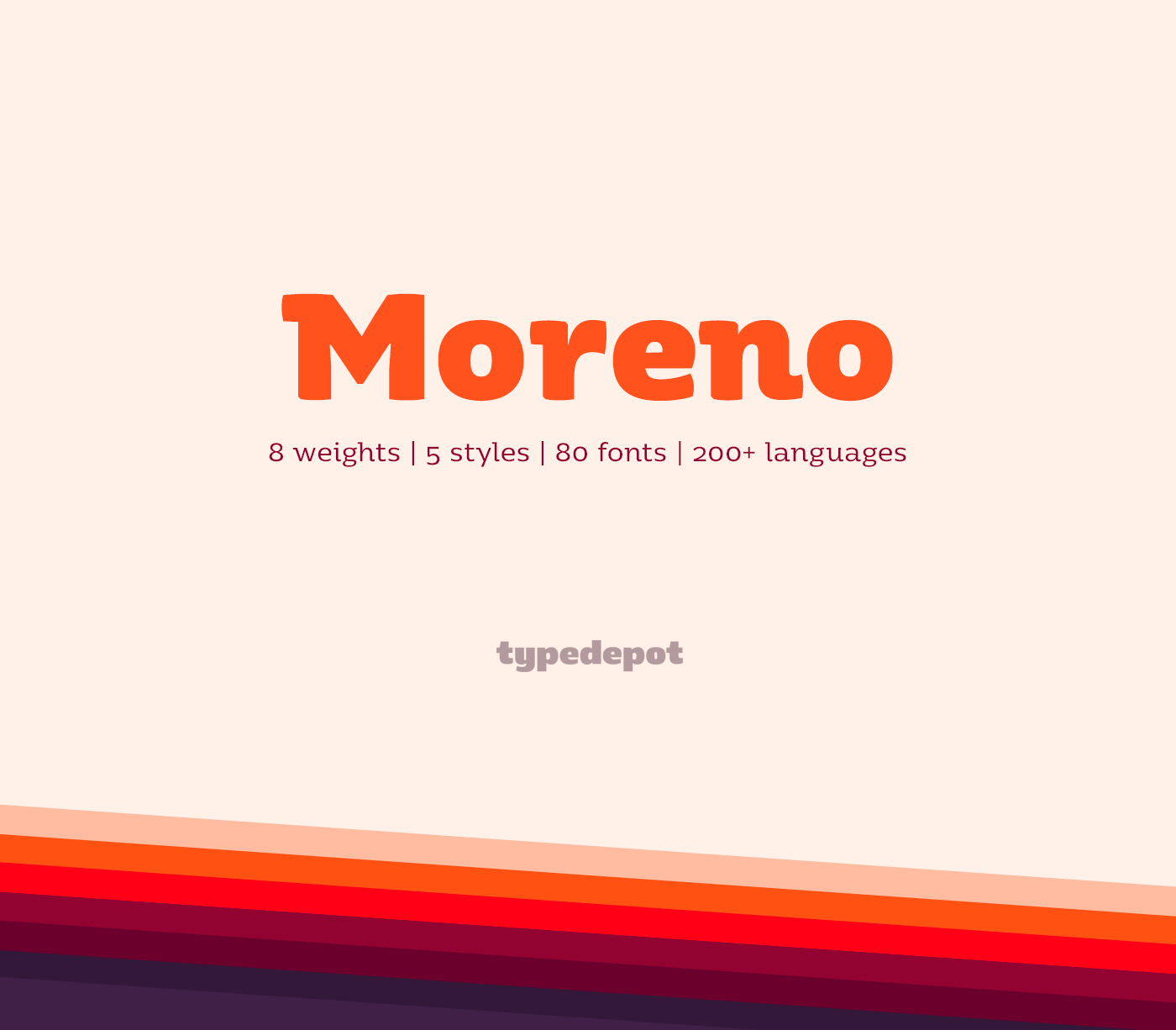 Пример шрифта Moreno