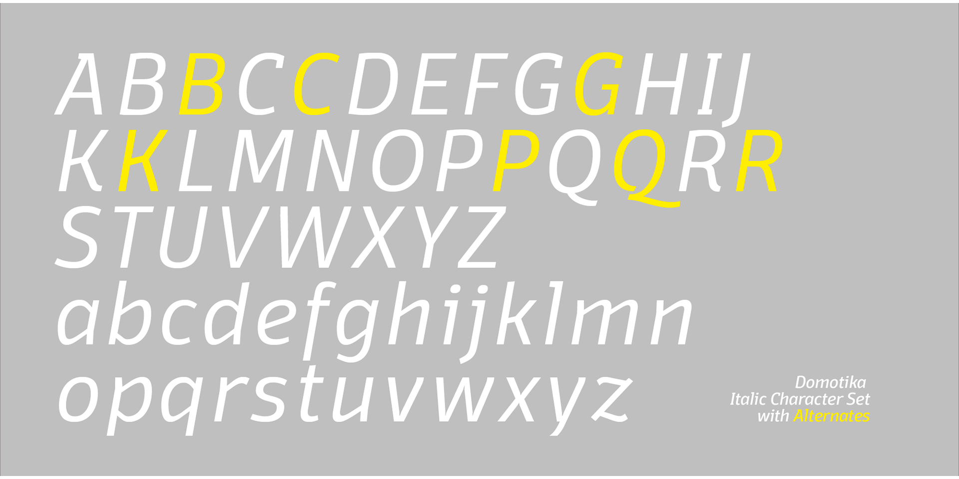 Пример шрифта Domotika Medium Italic