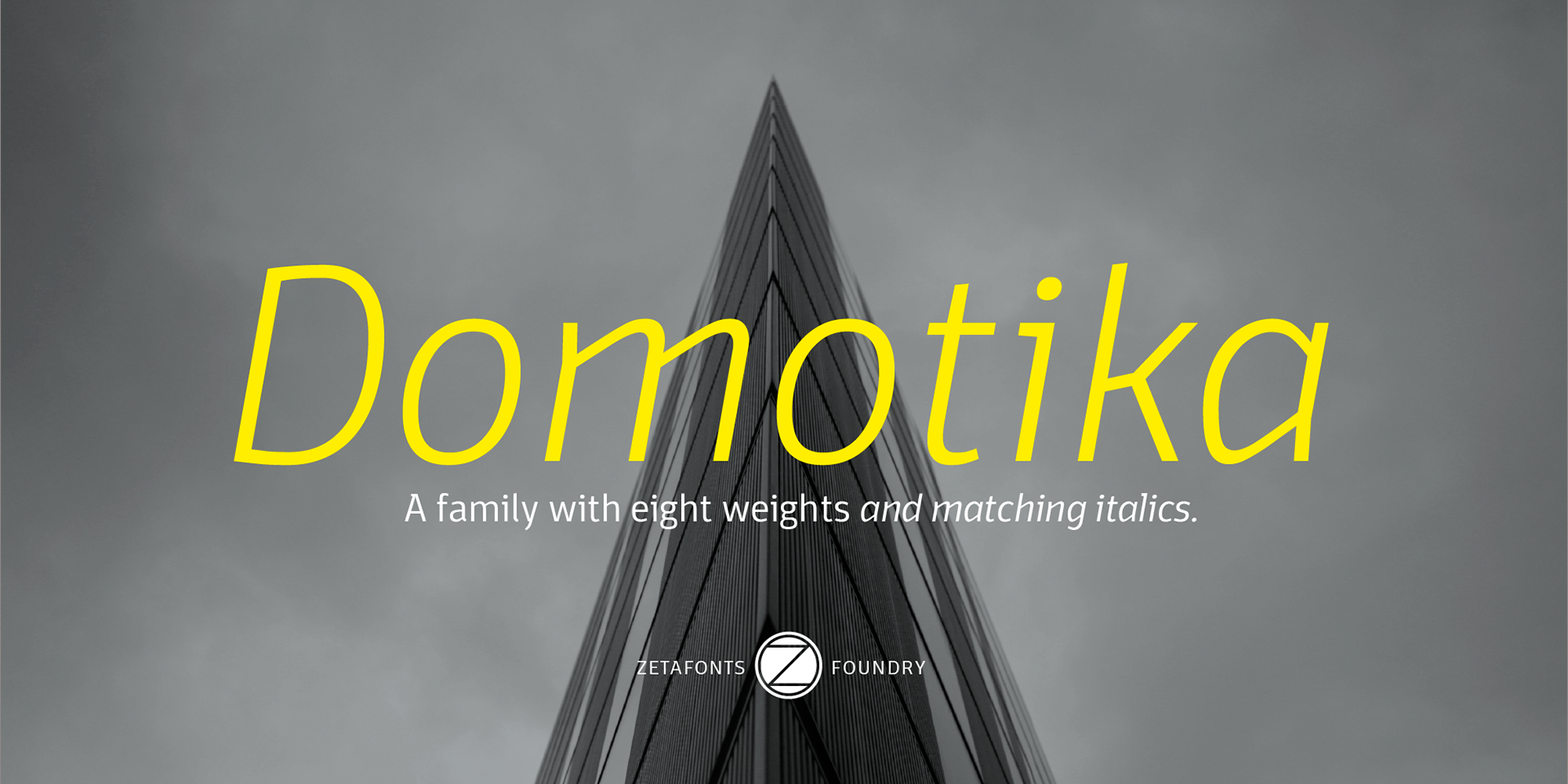 Пример шрифта Domotika