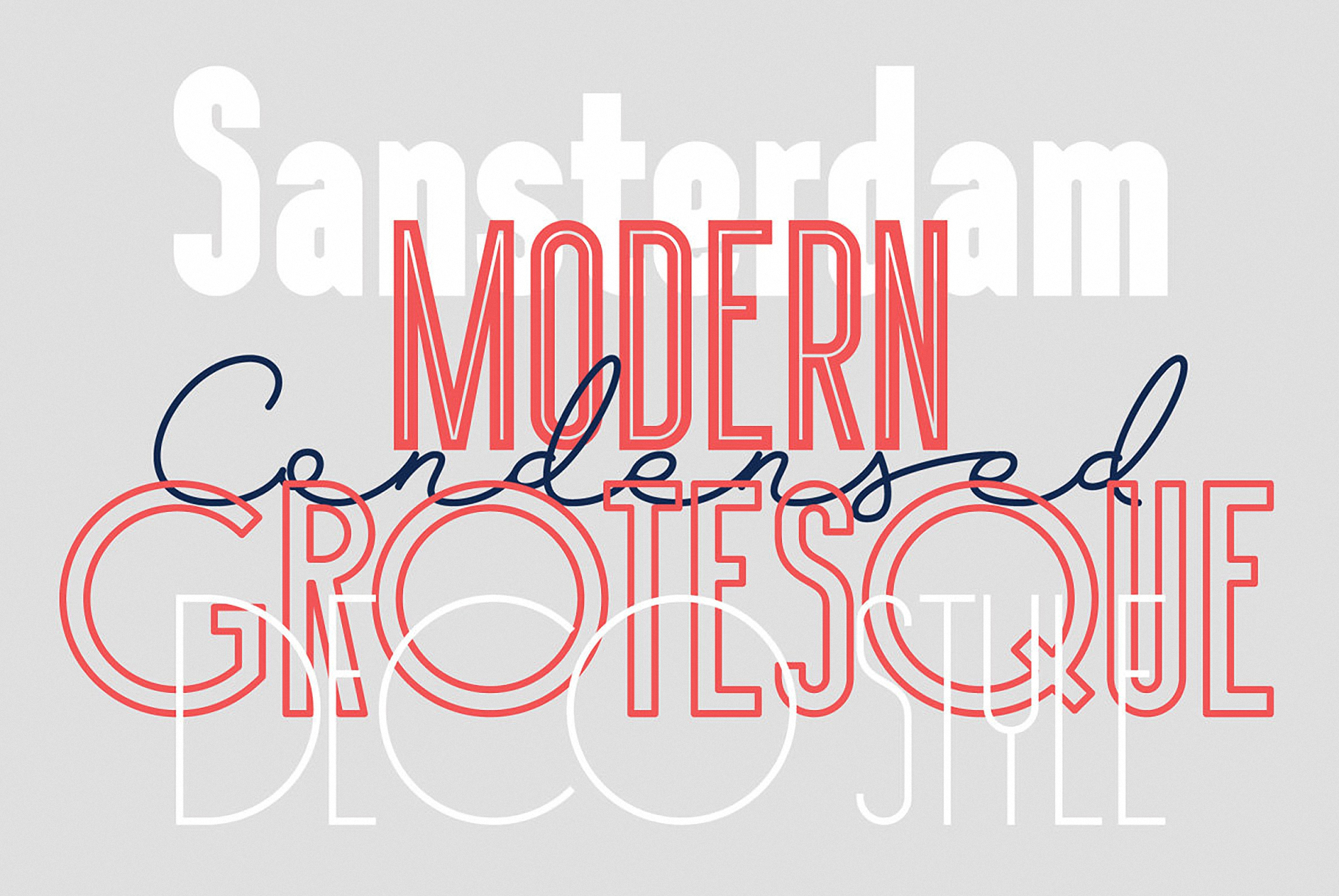 Пример шрифта Sansterdam Bold Deco