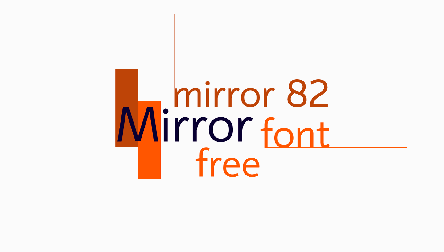 Пример шрифта Mirror 82