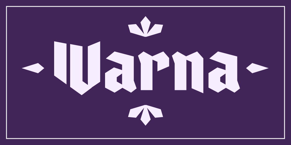 Пример шрифта Varna