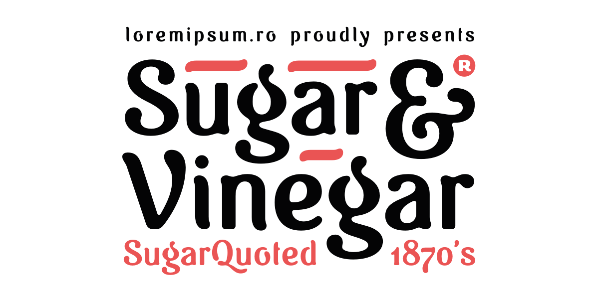 Пример шрифта Sugar & Vinegar