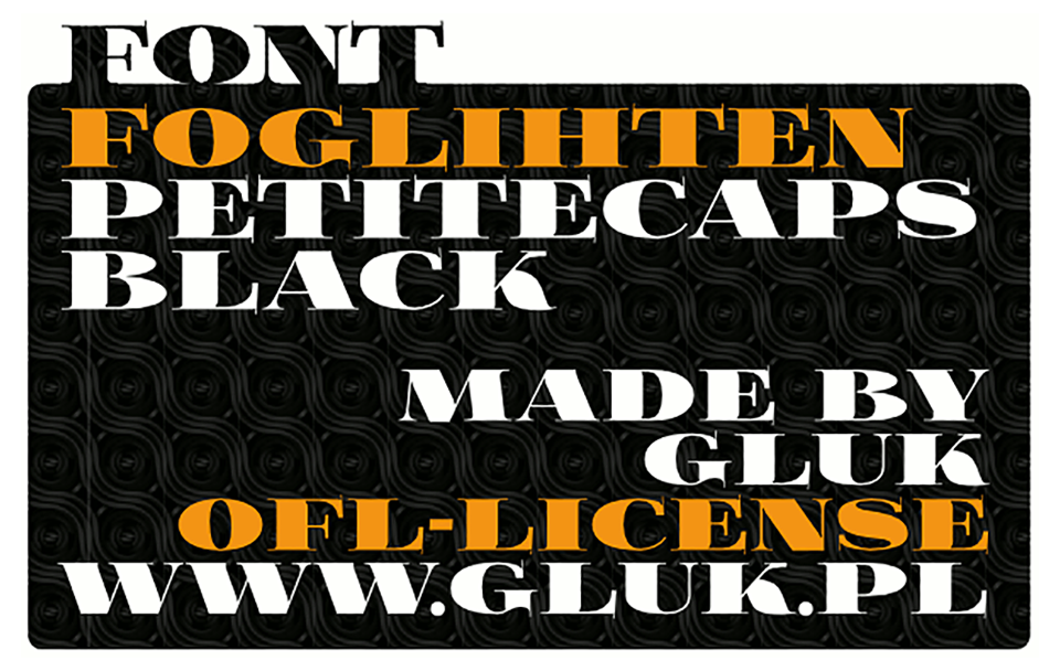 Пример шрифта Foglihten Black Pcs Black