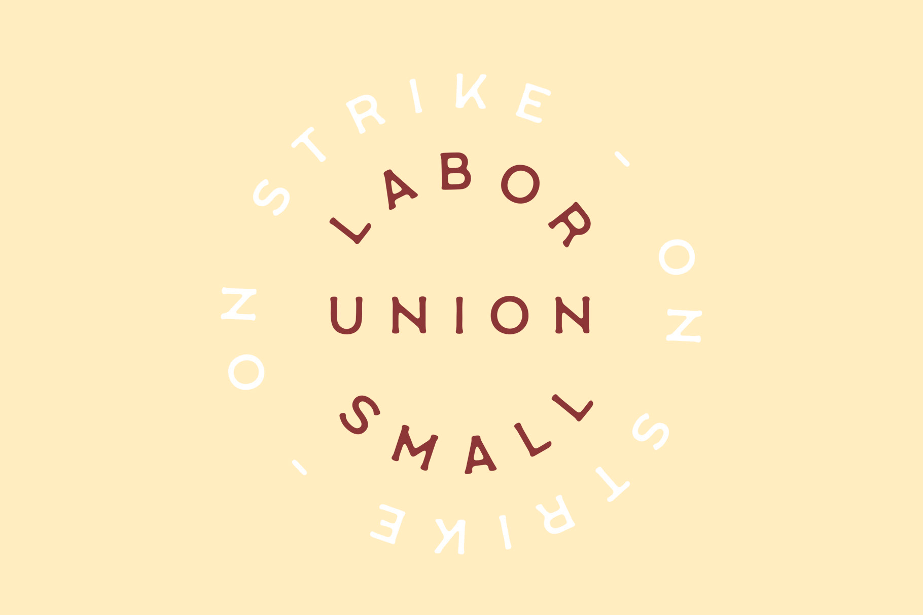 Пример шрифта Labor Union Small