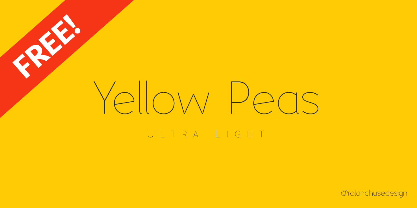 Пример шрифта Yellow Peas